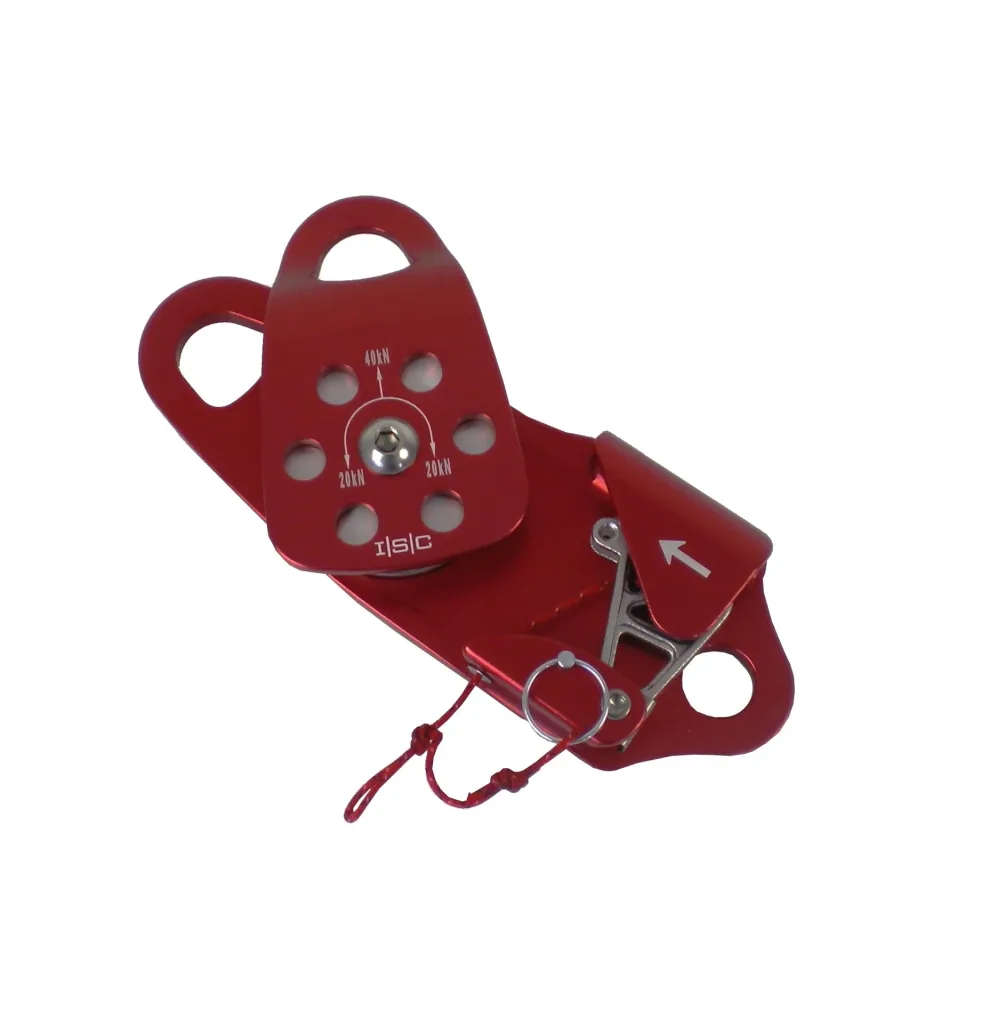 Umlenkrolle aus Aluminium mit schwenkbarer Seitenabdeckung für 10 mm - 12 mm Seile