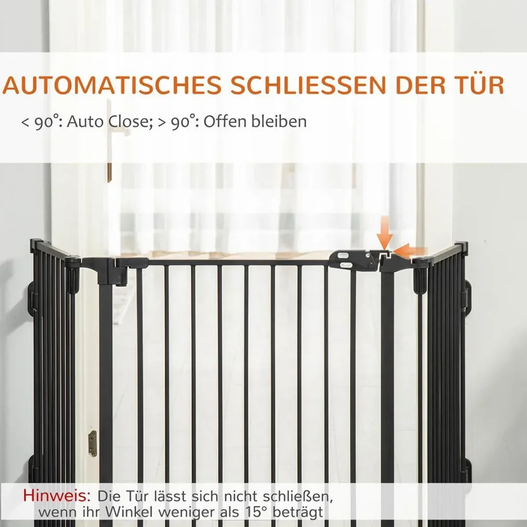 Hunde Absperrgitter Türschutzgitter Haustier Schutzgitter Winkel verstellbar klappbar ohne Bohren Konfigurationsgitter m