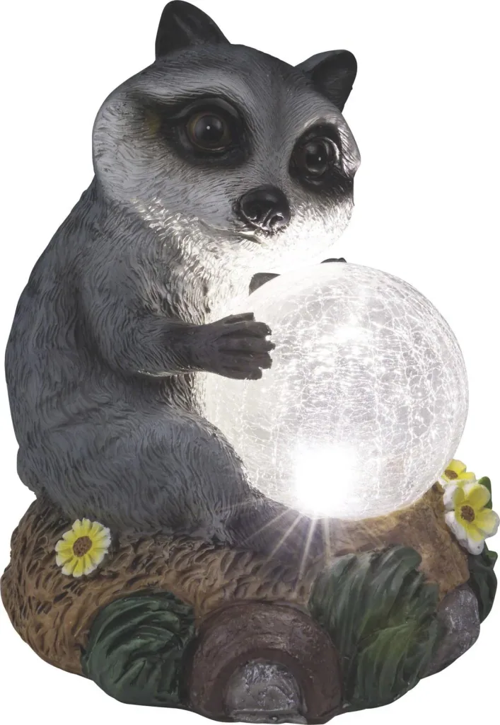 Solar LED Leuchte Waschbär