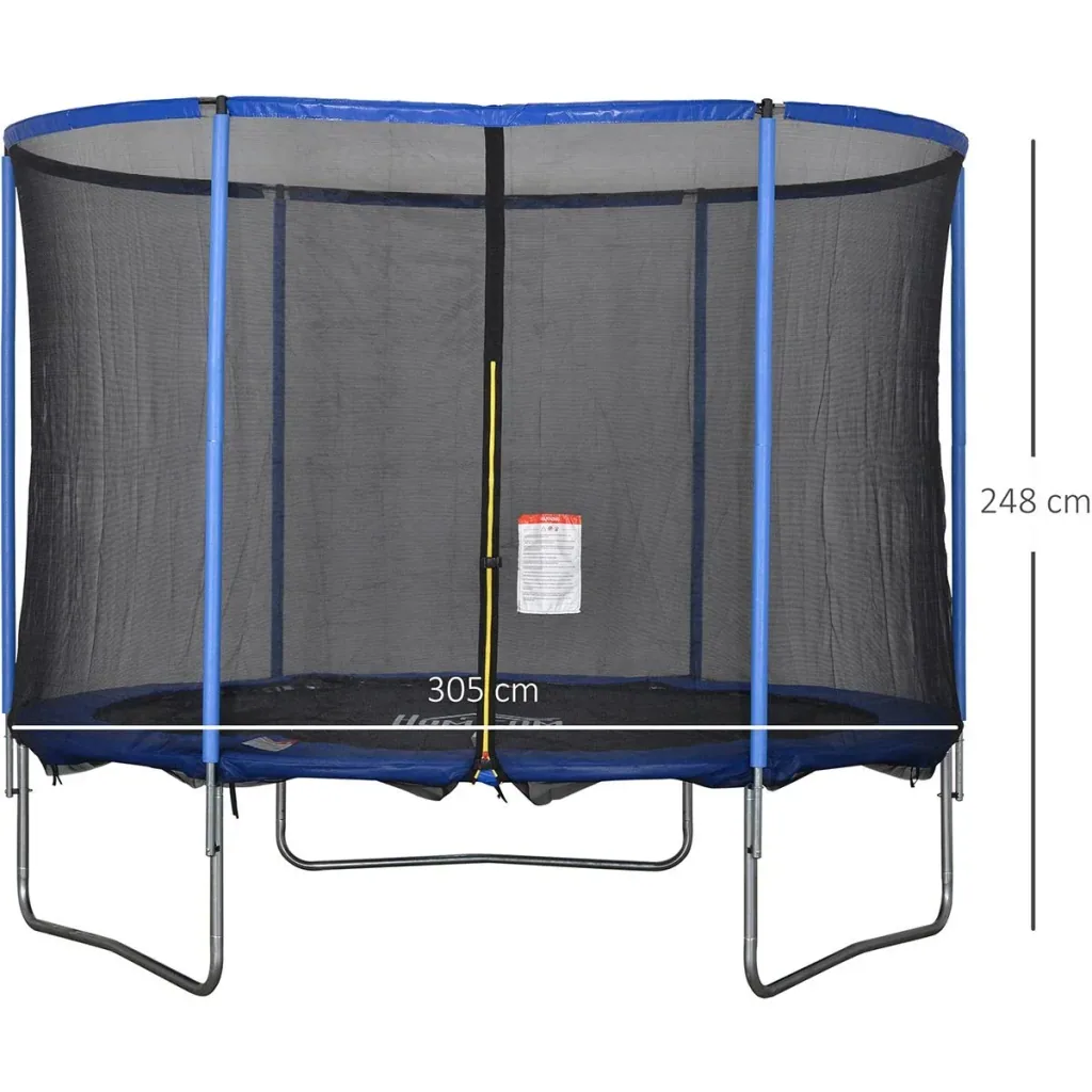 Trampolin mit Sicherheitsnetz blau, schwarz