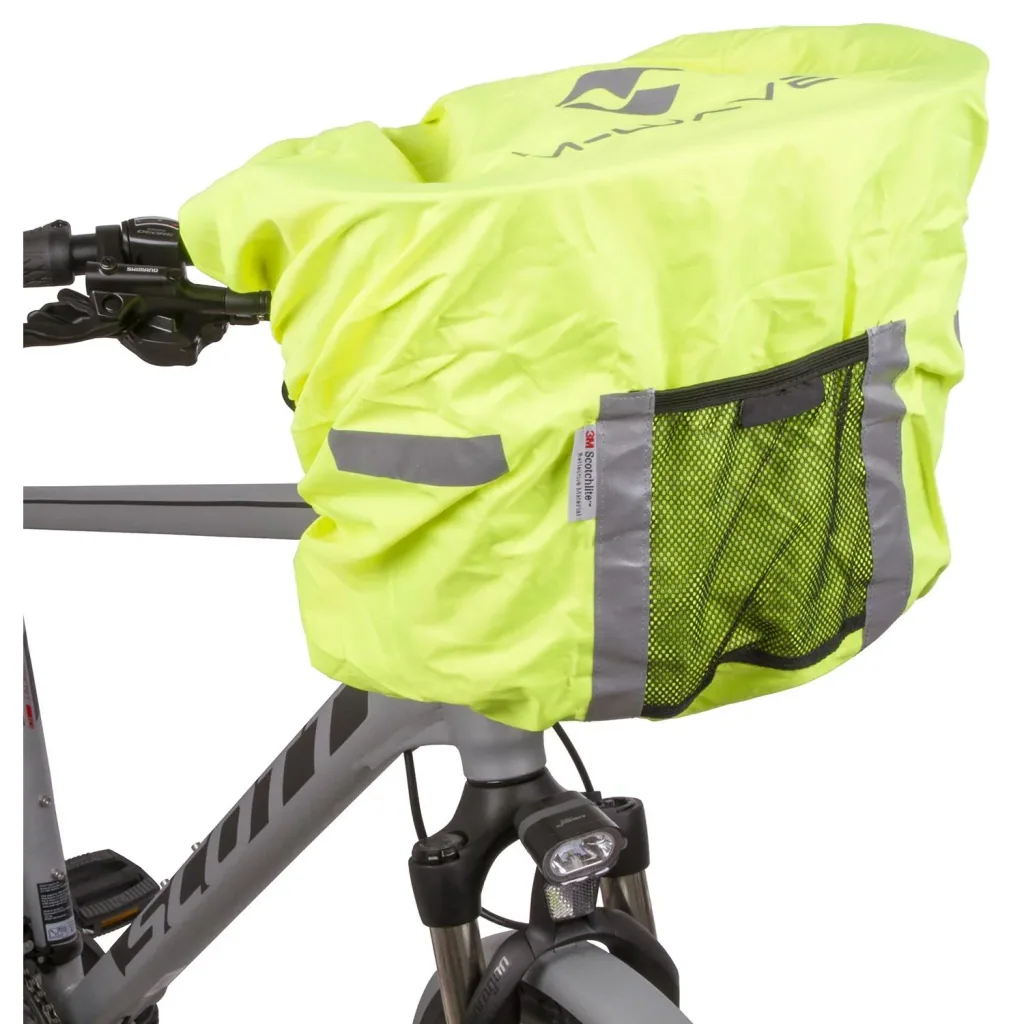 Regenhaube/ Regenschutz neongelb mit Reflexstreifen