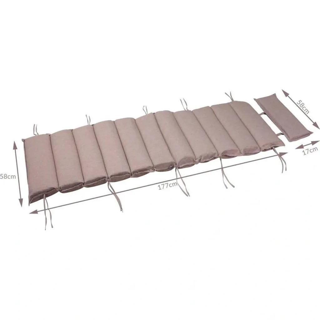 Kissen Sonnenliege - Creme gesprenkelt - 177x58x7