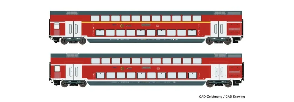 2-tlg. Set: Doppelstockwagen, DB AG (AC)