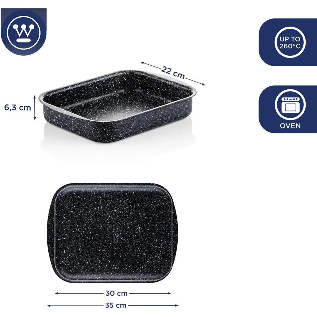 Auflaufform Bratpfanne 30 cm Schwarz