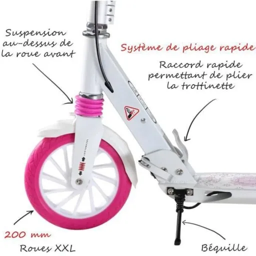 Scooter - Weiß/Rosa - Mandala