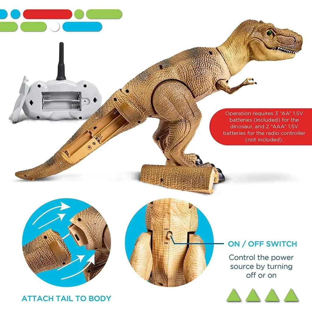 Discovery Kids RC T-Rex Dinosaurier beweglicher und laufender Dinosaurier mit Sound und beweglichem Mund