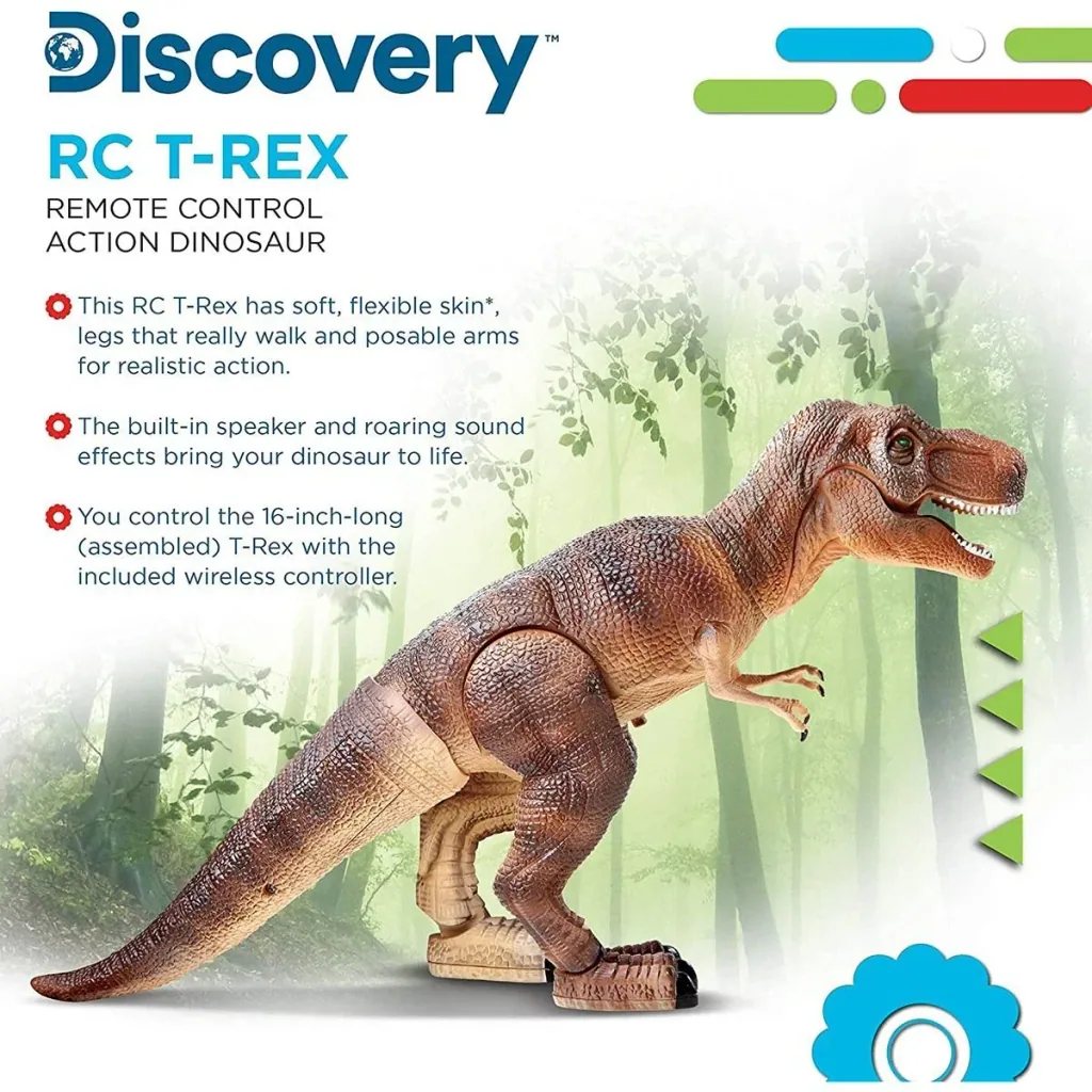 Discovery Kids RC T-Rex Dinosaurier beweglicher und laufender Dinosaurier mit Sound und beweglichem Mund