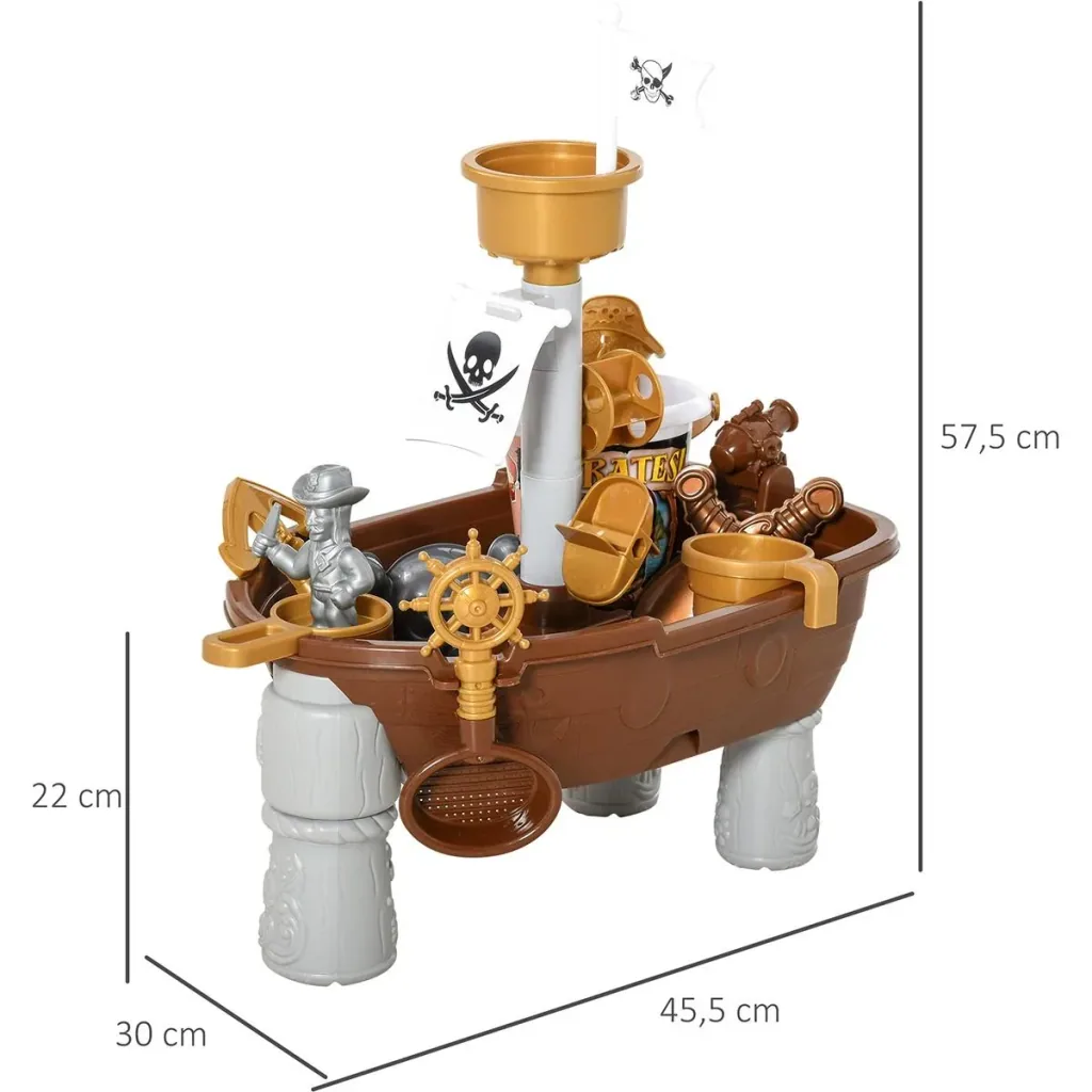 Kinder-Sandspielzeug Piratenthema bunt