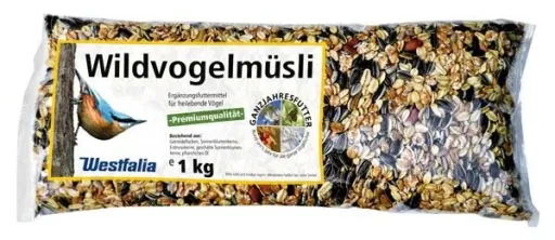 Set Vogelfutterstation mit Vögeln + 2 x Streu-Futter, je 1 kg