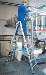 Alu Sprossen Doppelleiter 2 x 6 Sprossen Leiter