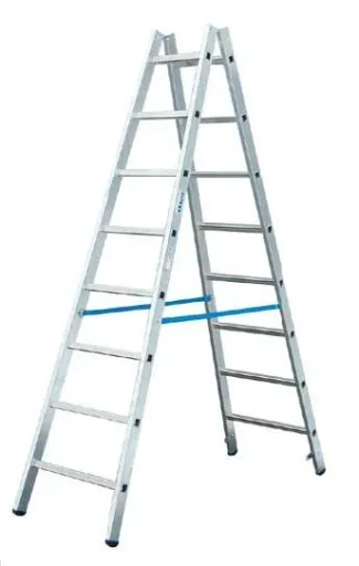 Alu Sprossen Doppelleiter 2 x 6 Sprossen Leiter