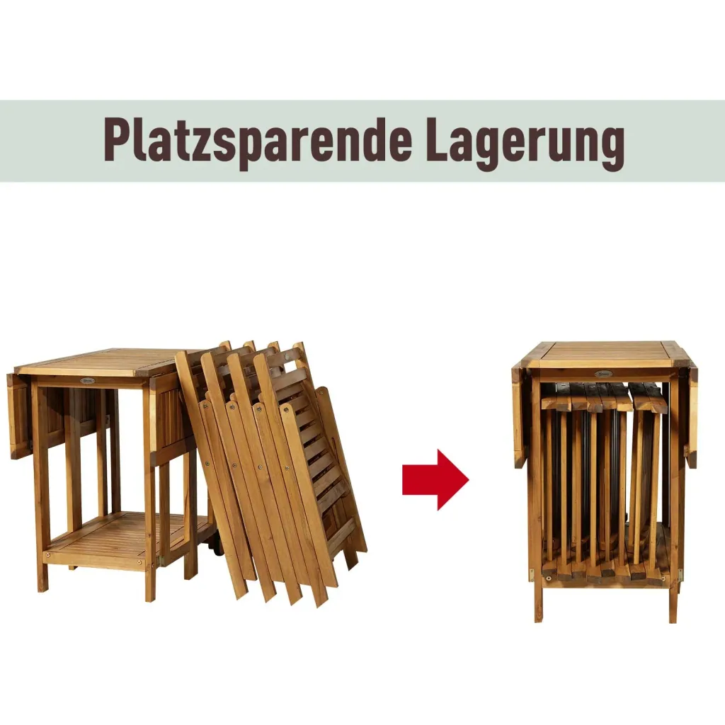 5 tlg, Sitzgarnitur Gartensitzgruppe Esstischgruppe Gartenmöbel klappbar 1 Tisch + 4 Stühle Akazienholz Teak 100,5 x 82