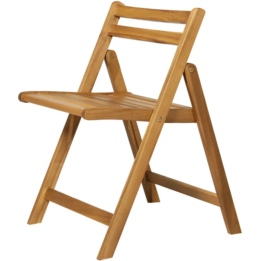 5 tlg, Sitzgarnitur Gartensitzgruppe Esstischgruppe Gartenmöbel klappbar 1 Tisch + 4 Stühle Akazienholz Teak 100,5 x 82