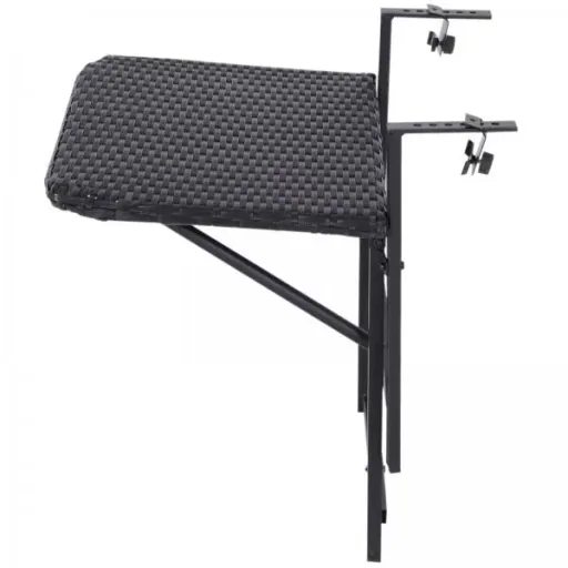 Polyrattan Balkonhängetisch 58x55cm Balkontisch Klapptisch