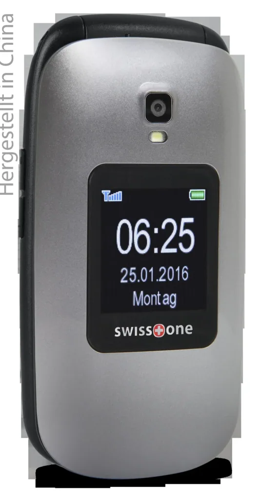 Senioren Klapphandy BBM 625 silber-schwarz, Großes 2,4" Farbdisplay, Zusätzliches 1,4" Außendisplay, Notruftaste