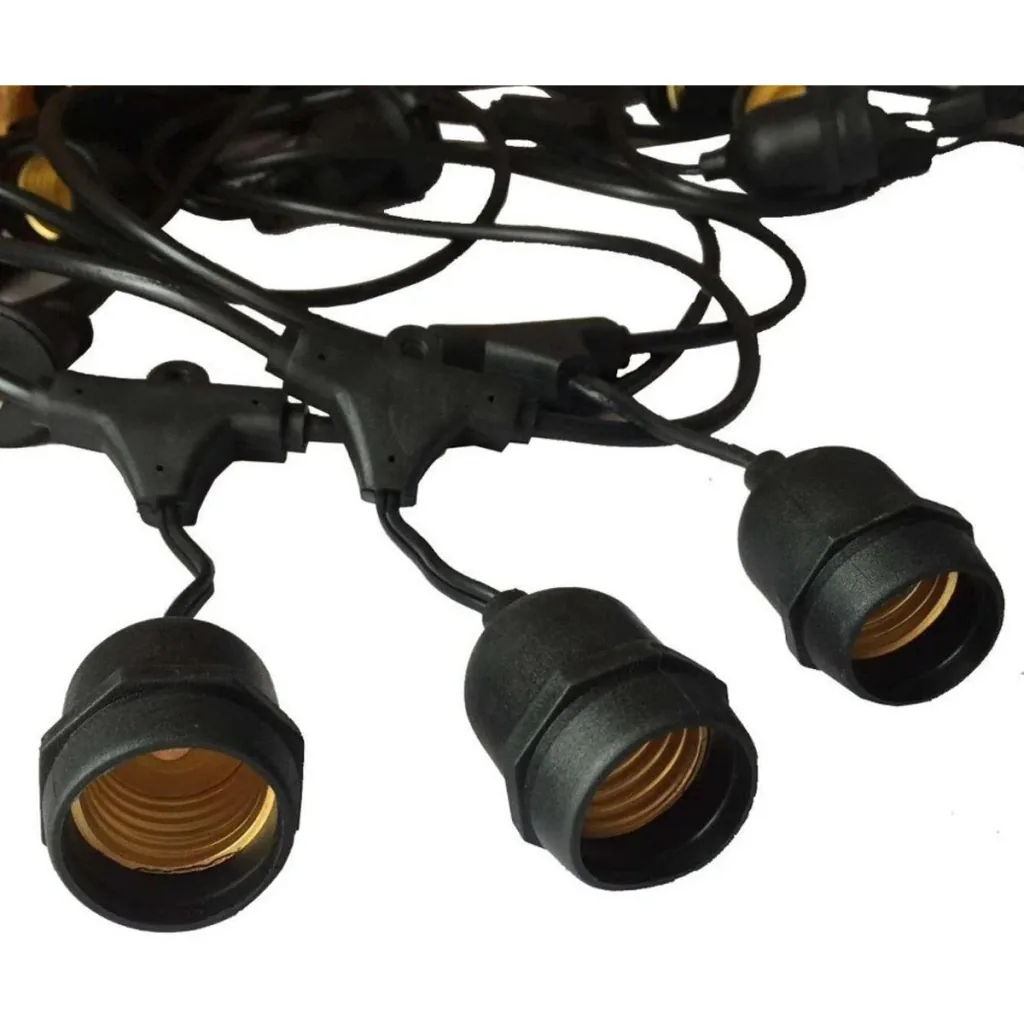 VT-7135 Lichtkabel - Wasserdicht - 10 E27-Armaturen - 5 Meter