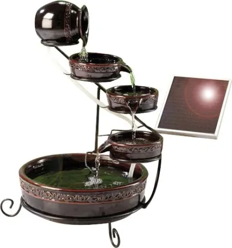Solar Kaskaden Brunnen, braun glasiert