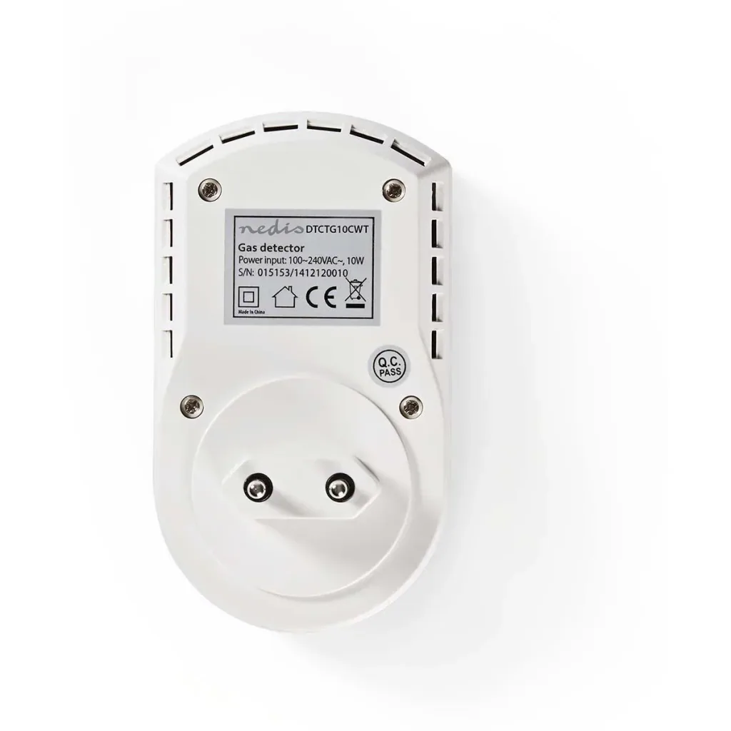 Nedis Gasmelder - 85 dB - Netzbetrieb - Weiß
