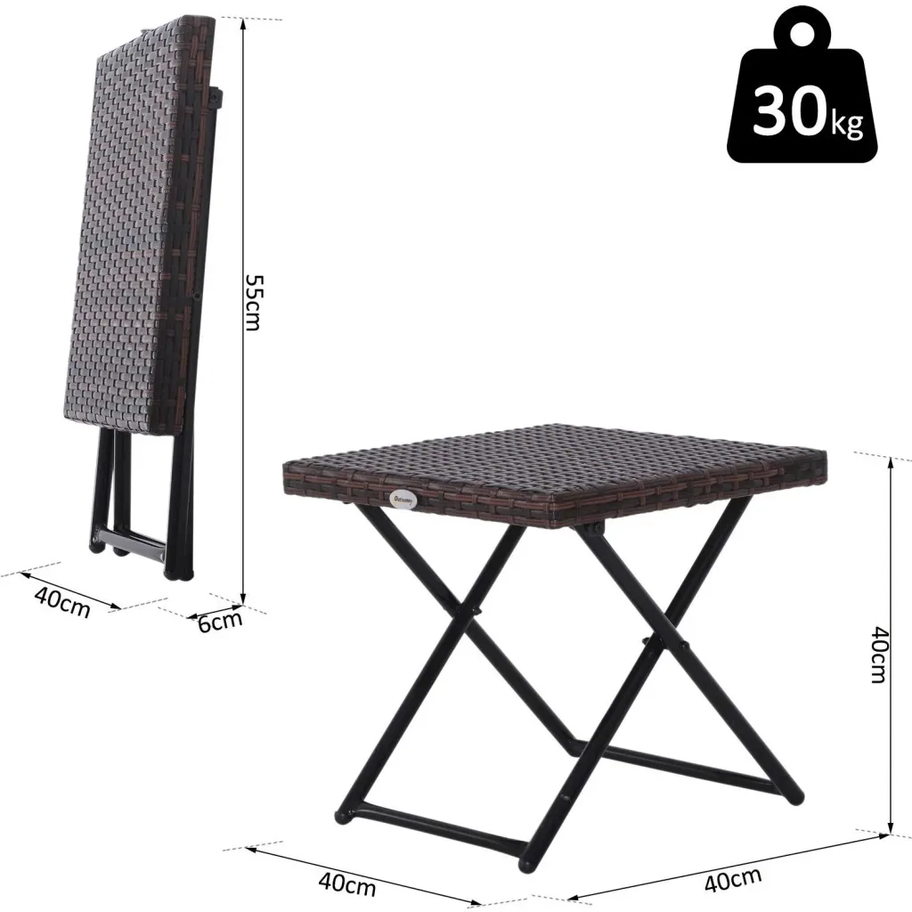 Polyrattan Gartentisch klappbar