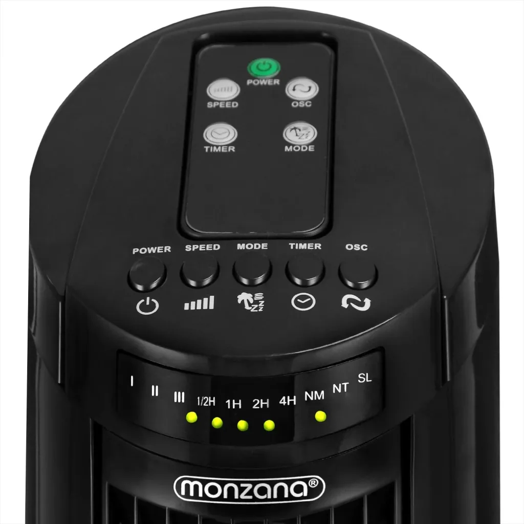 Turmventilator mit Fernbedienung, Turbofuncite & Aromabox schwarz