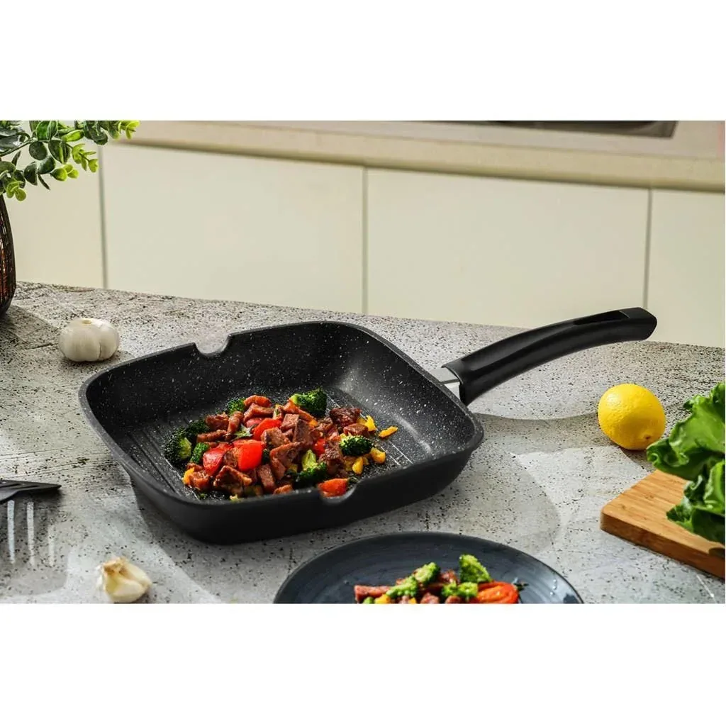 Grillpfanne - 28 cm - Schwarz