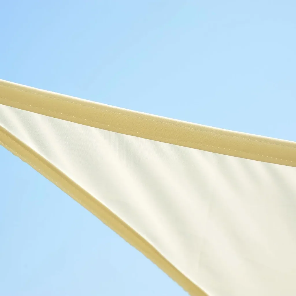 Sonnensegel Dreiecke 6x6x6 m Polyester - wasserabweisend Cream