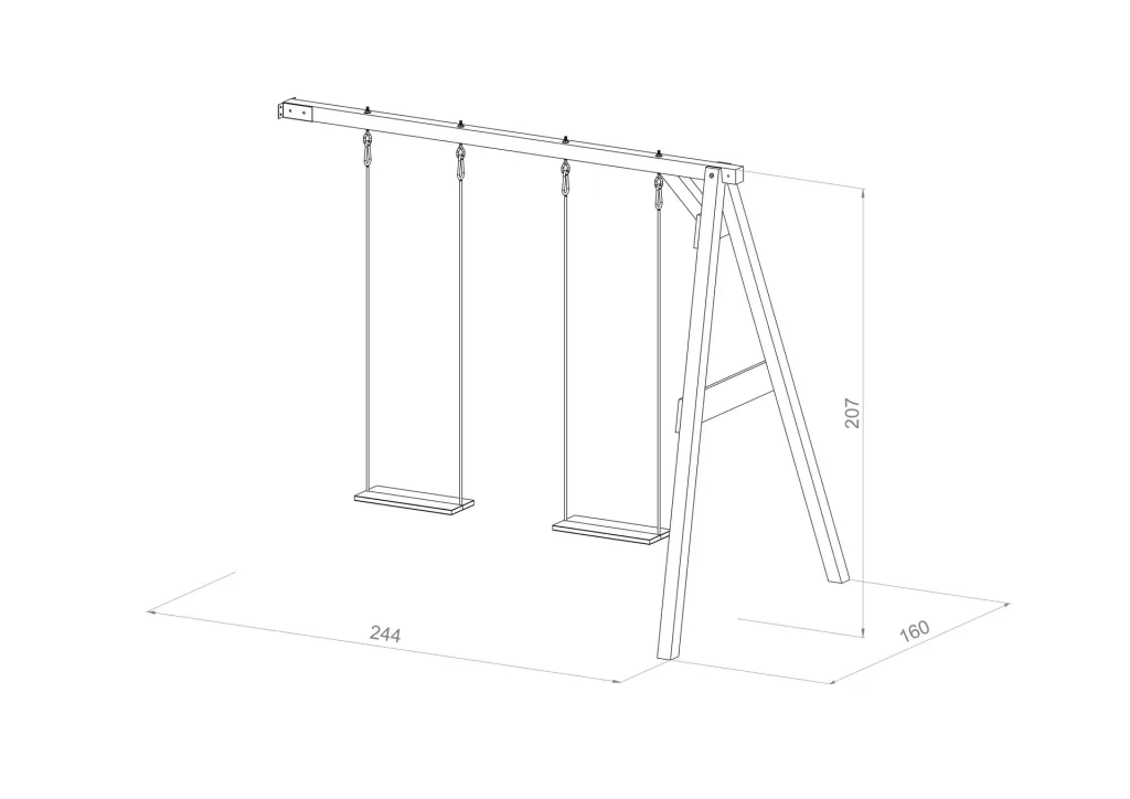 Double Swing Brown Wall mount