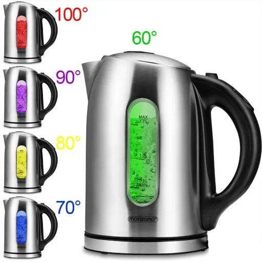 Elektrischer Wasserkocher - 1,7 L Kapazität - LED-Farbwechsel