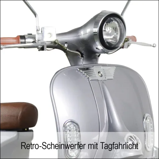 Retro E-Roller "Sizilia" 45 km/h anthrazit