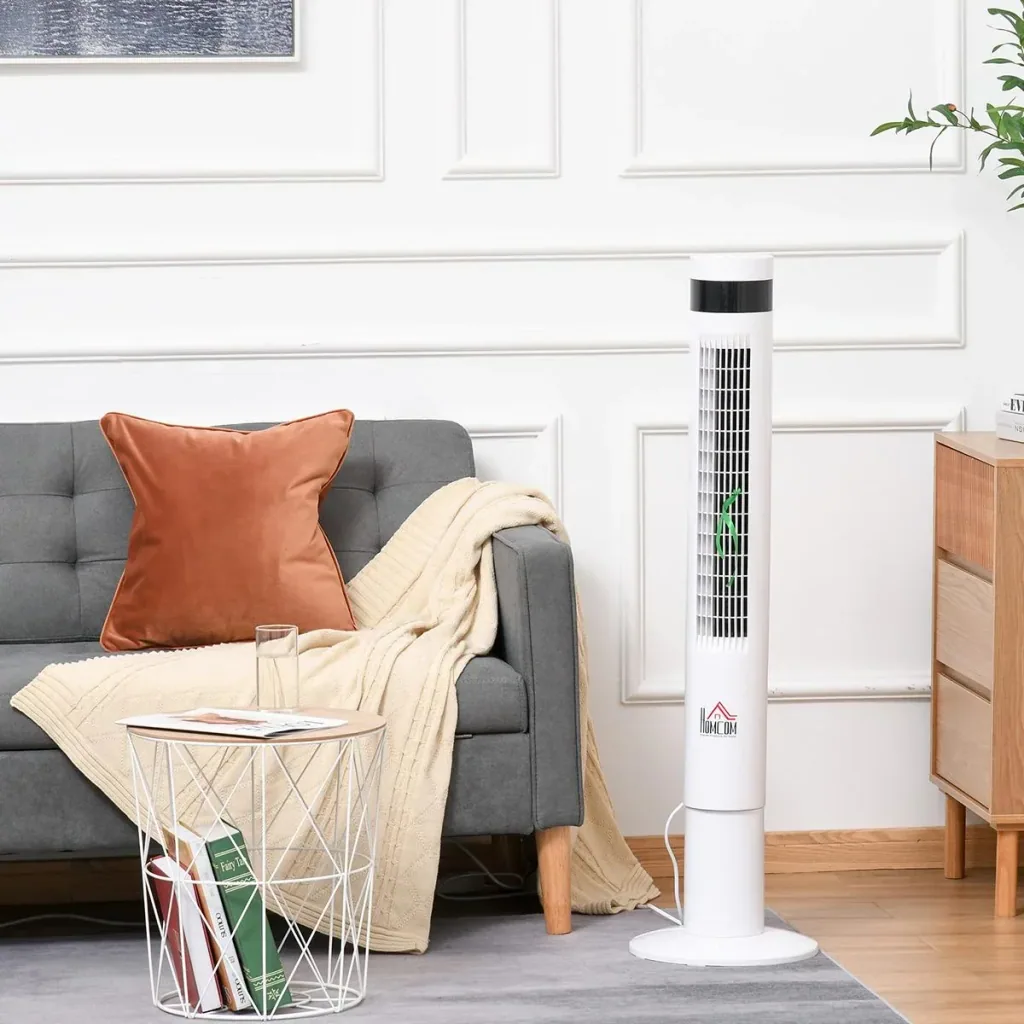 Turmventilator mit Fernsteuerung weiß