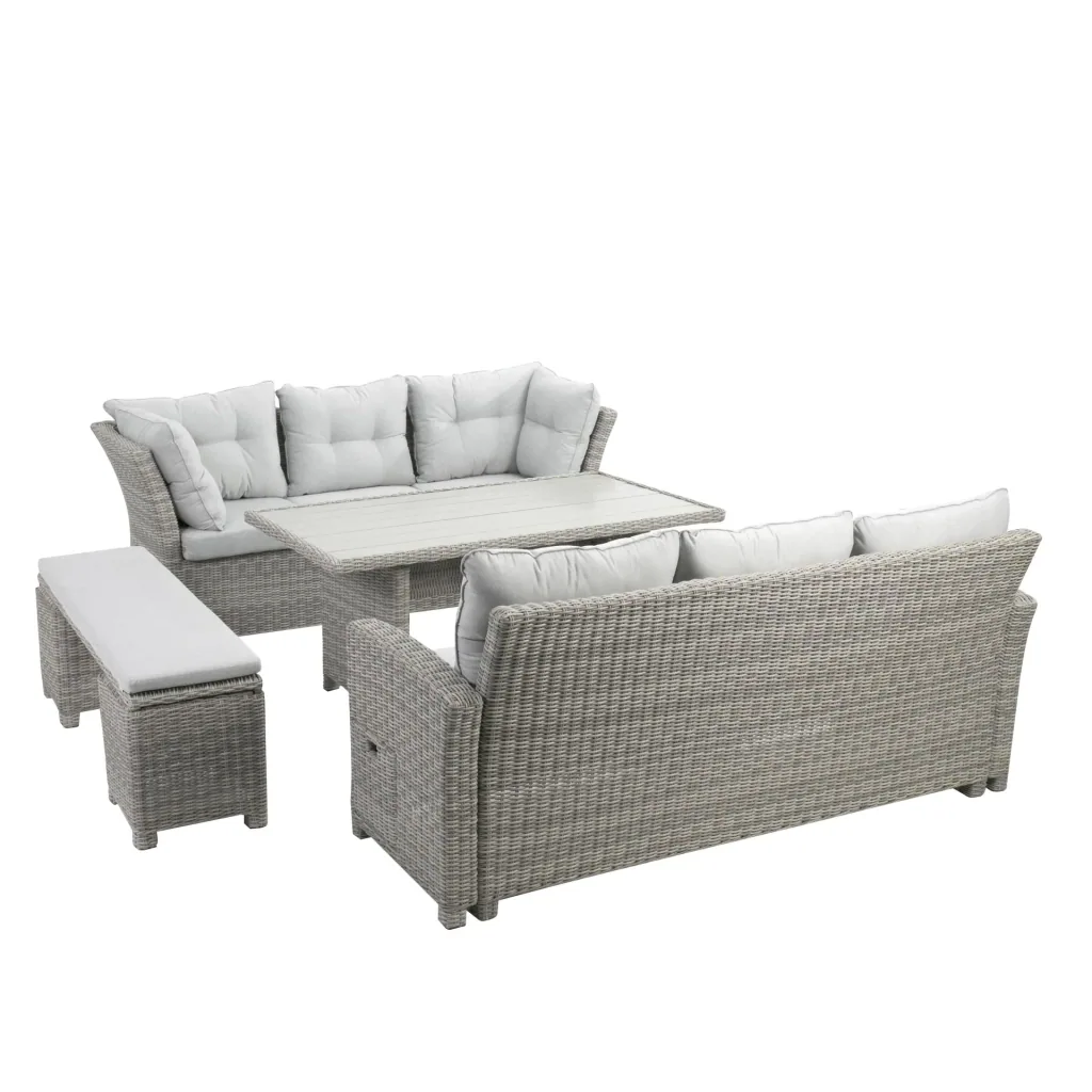 Gartenmöbel-Lounge-Set "Malia" - halbrund