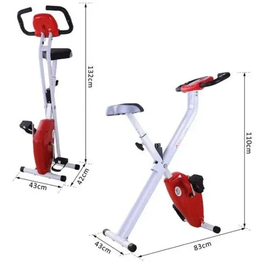 Hometrainer Zusammenklappbares Fitness-Rad - Stahl-Ergometer