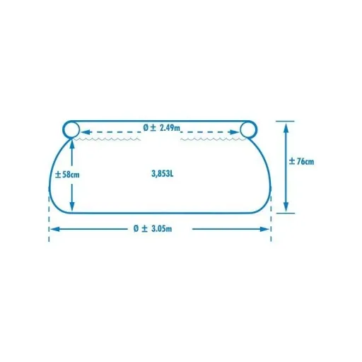Easy Set Pool 305 x 76 cm mit 12-Volt-Filterpumpe