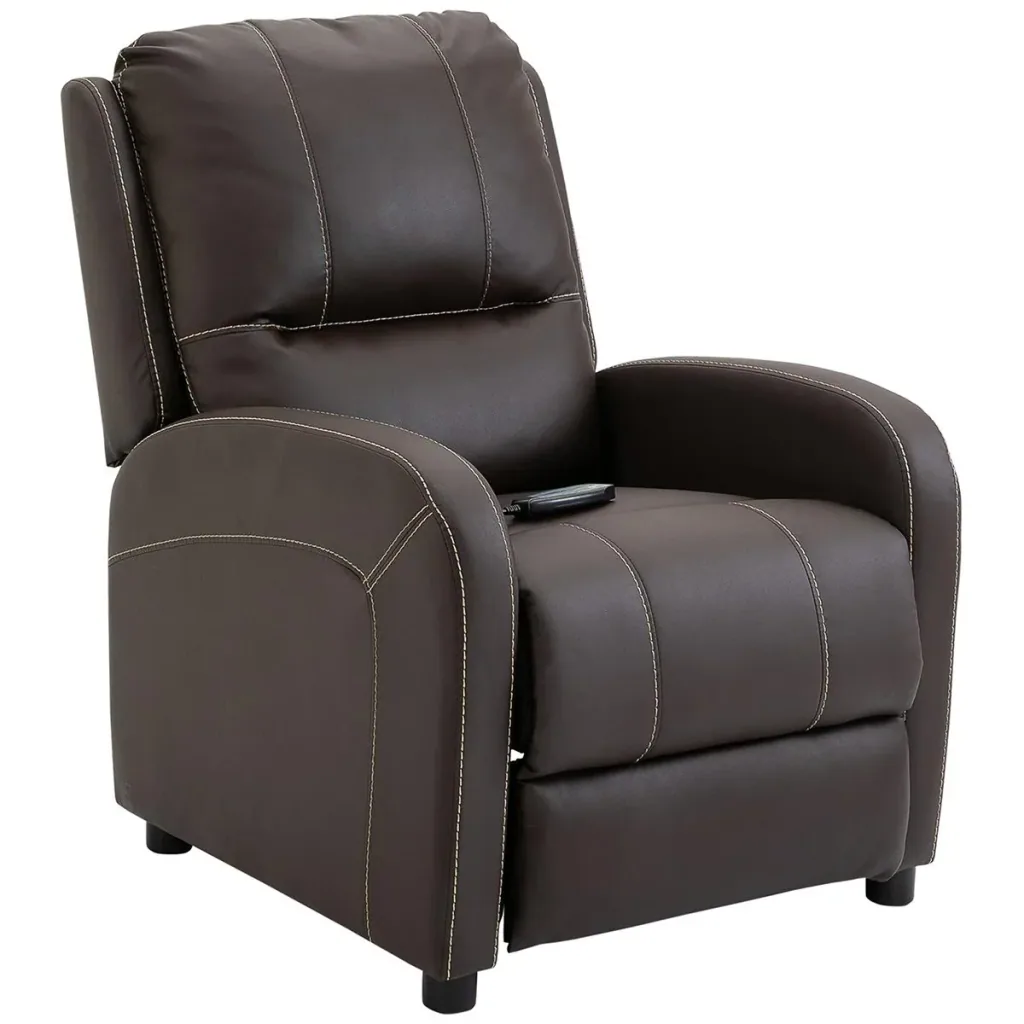 Massagesessel TV-Sessel Relaxsessel Wohnzimmer 165°-Neigung Kunstleder Metall Dunkelbraun 70 x 88 x 100 cm