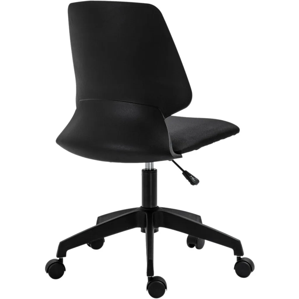 Drehstuhl Schreibtischstuhl rollbar höhenverstellbar ergonomisch gepolstert Leinen Schwarz 60 x 50 x (84 93) cm