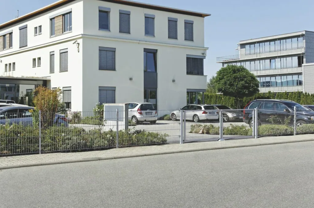 Doppelstabmattenzaun Komplettset, feuerverzinkt, Höhe 100 cm, Länge 30 m
