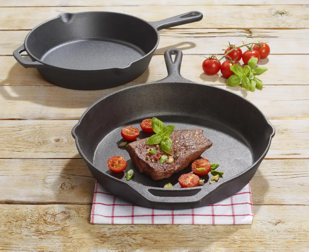 Wende-Grillplatte 2in1 + Gusseisenpfanne