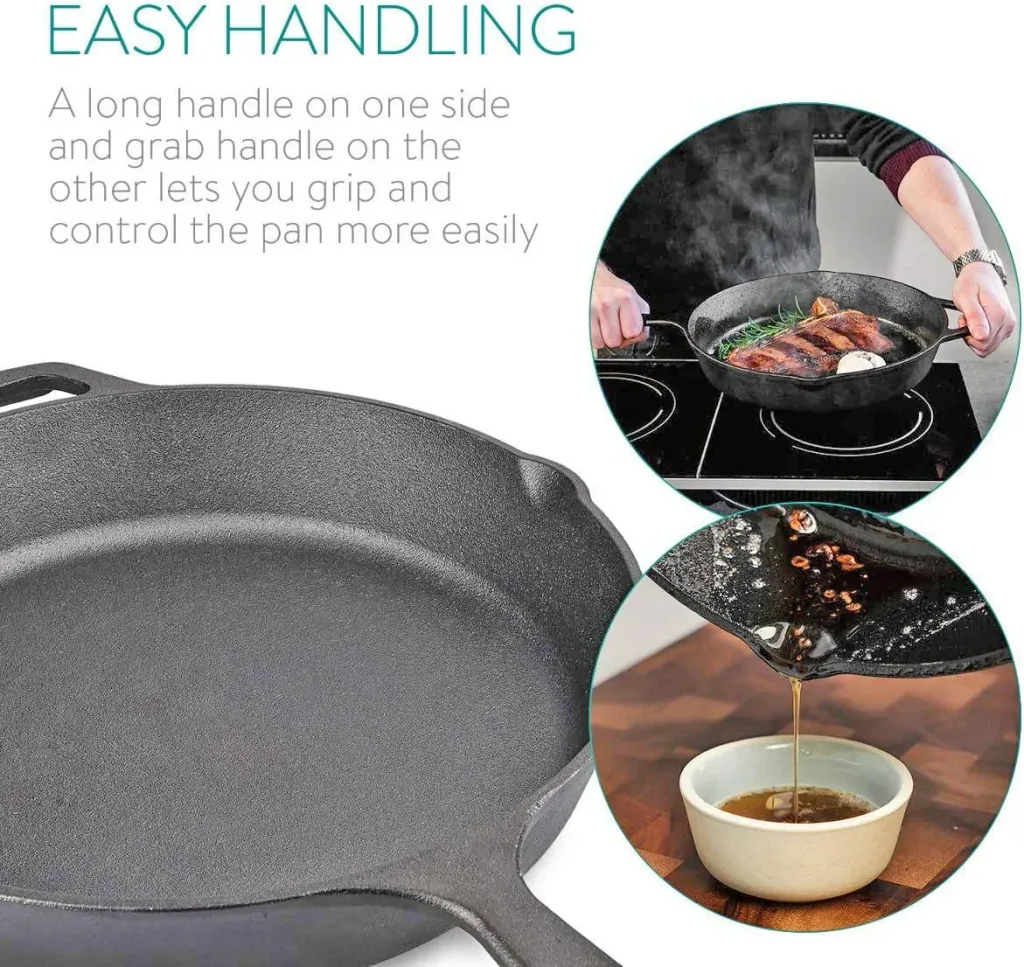 Wende-Grillplatte 2in1 + Gusseisenpfanne