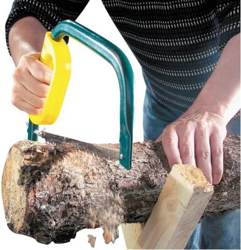 Hand - Bügelsäge, 390 mm mit 3 Sägeblättern