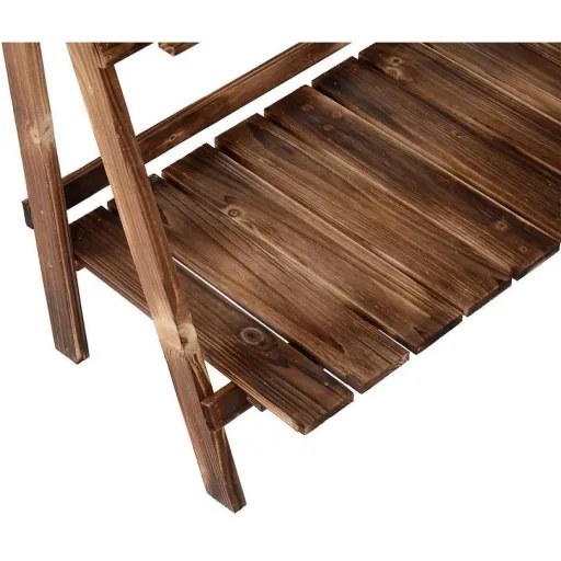 Pflanzentreppe L80 x W37 x H93cm Blumenregal 3 Stufen Tannenholz