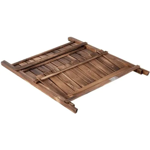 Pflanzentreppe L80 x W37 x H93cm Blumenregal 3 Stufen Tannenholz