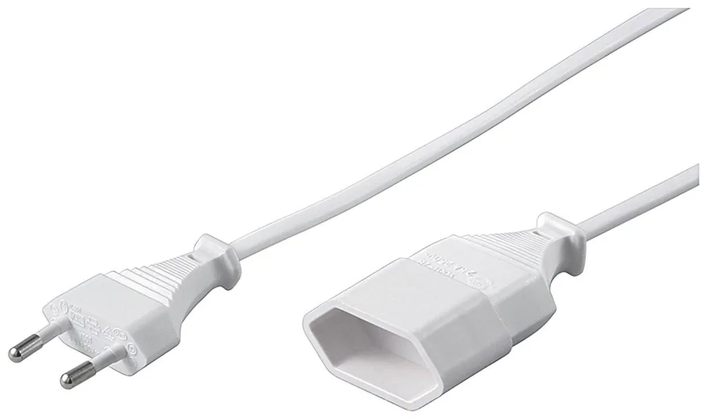 Verlängerungskabel mit Eurostecker und -kupplung - 5 Meter