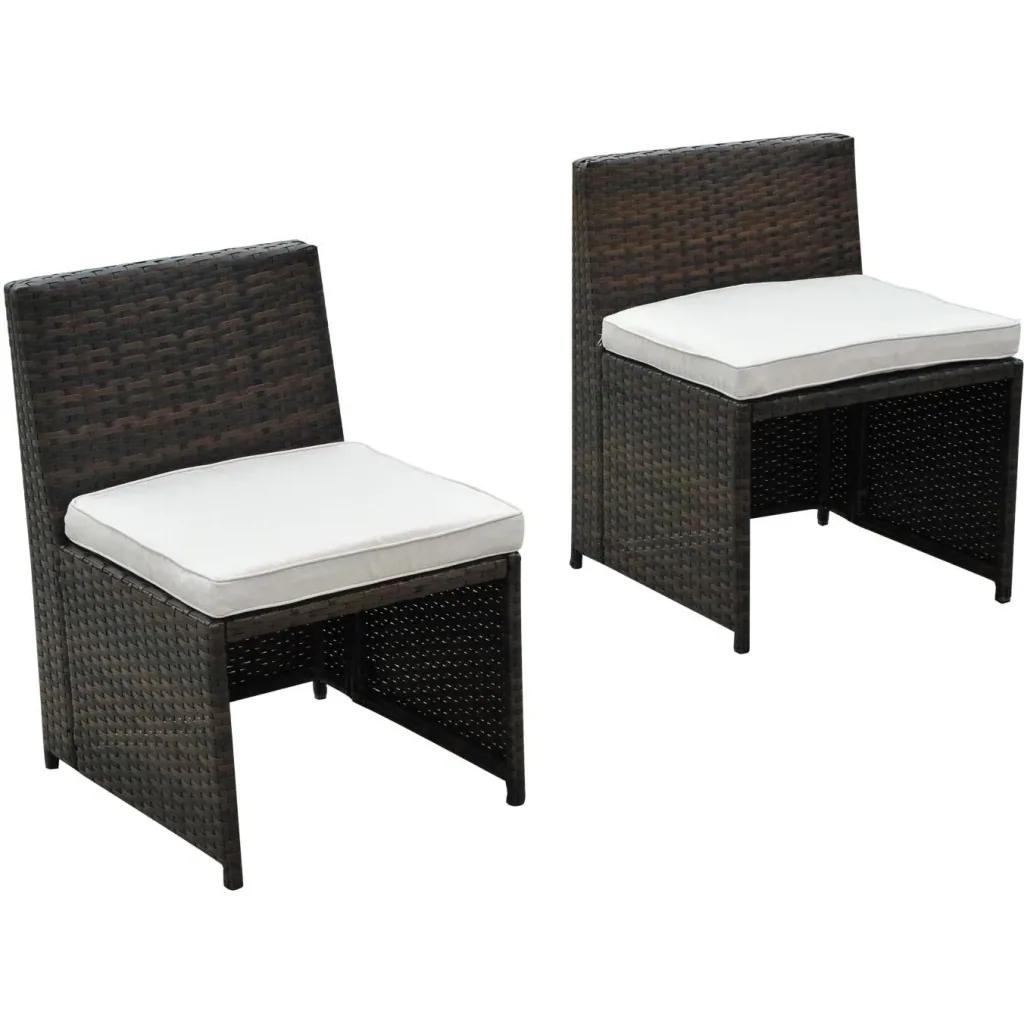 5 tlg, Polyrattan Garnitur Gartenset Sitzgruppe Gartenmöbel