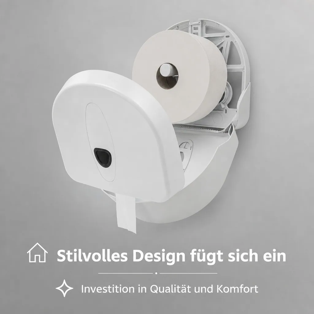Toilettenpapierhalter, Klopapierhalter, Toilettenpapierspender - PQ20MaxiJ, Großrollenspender maxi, Kunststoff