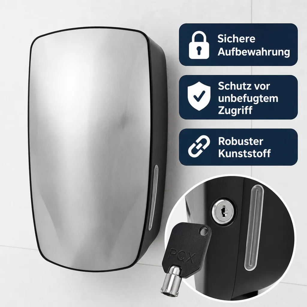 Toilettenpapierhalter, Klopapierhalter, Toilettenpapierspender - PQXTissue, RVS/Kunststof