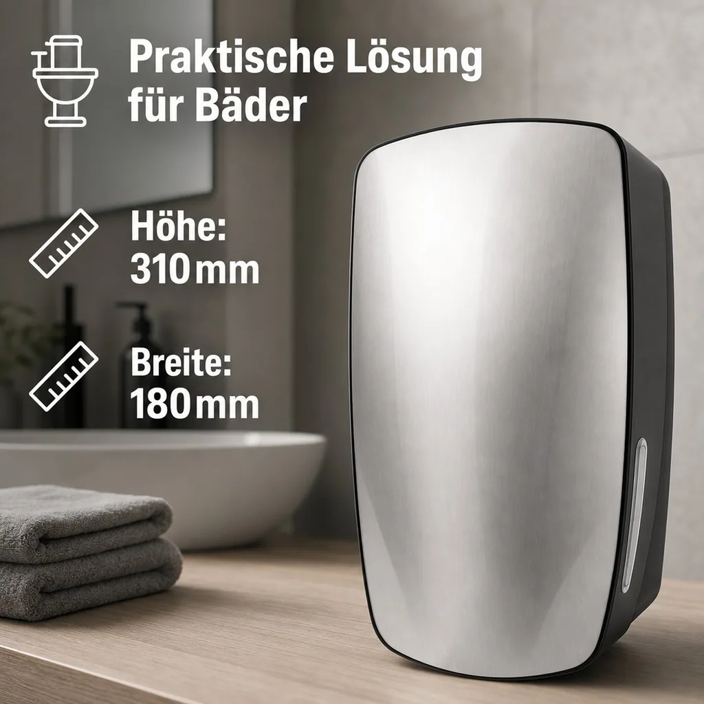 Toilettenpapierhalter, Klopapierhalter, Toilettenpapierspender - PQXTissue, RVS/Kunststof