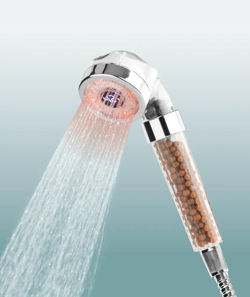 Duschkopf mit LED-Farbwechsel und Temperaturanzeige 6 cm