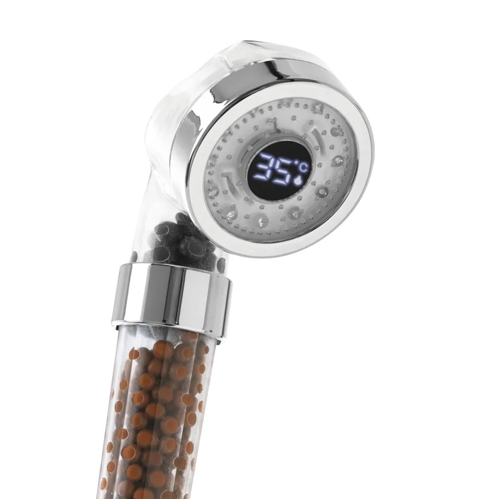 Duschkopf mit LED-Farbwechsel und Temperaturanzeige 6 cm