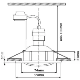 VT-4444 3-teiliger Satz Einbaustrahler - 5W - 400 Lm - 3000K - Silber