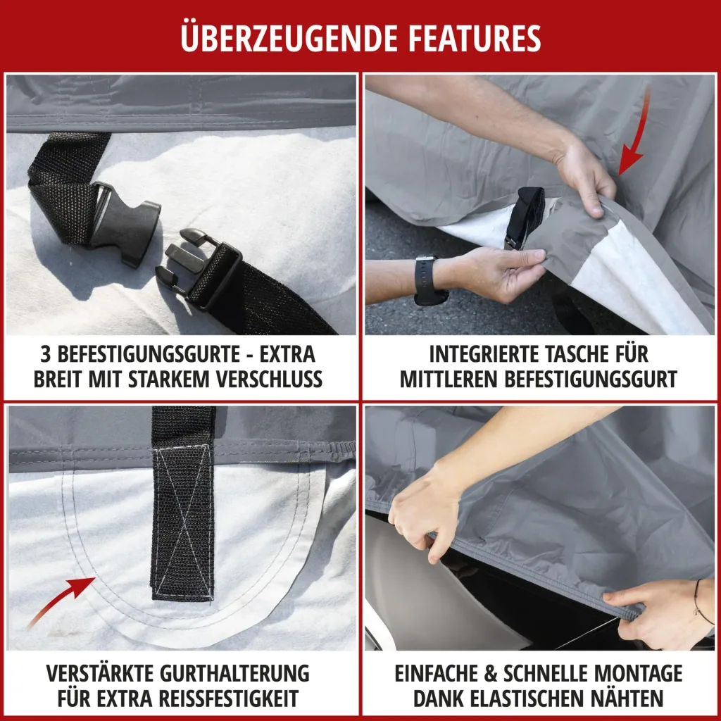 All Weather Plus SUV - Größe S - 430 x 165 x 145 cm - PVC beschichtet - grau
